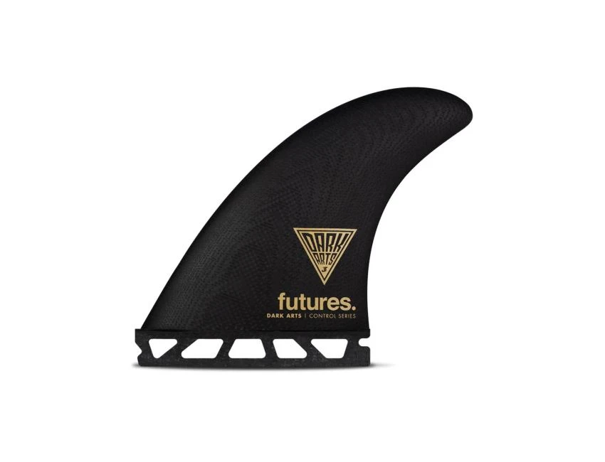Dark Arts Fiberglass - Black / Gold - Thruster - L 3 Dark Arts Fiberglass - Black / Gold - Thruster - L