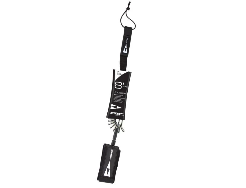 Leash - 6' Coil Black 3 Leash - 6' Coil Black